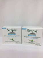 (2) Simple Water Boost Sleeping Cream  Night Time Moisturizer 1.7oz