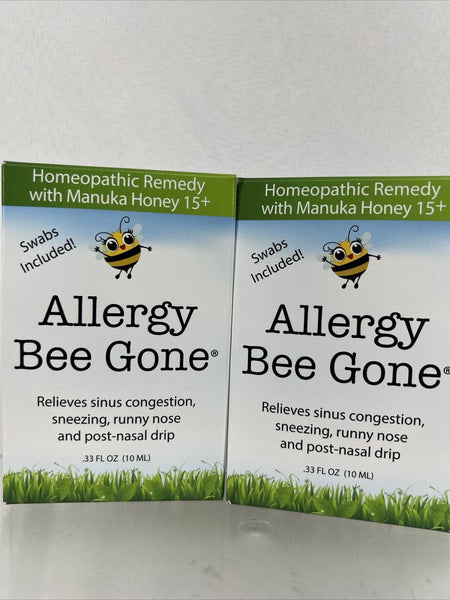 (2) Allergy Bee Gone w/Manuka Honey Nasal Swab + Swabs Included 12/23