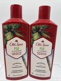 (2) Old Spice Fiji with Coconut 2 in 1 Shampoo + Conditioner 13.5oz For The Hair