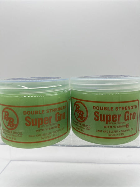(2) BB Super Gro Conditioner Double Strength with Vitamin E 6 oz