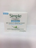 (12) Simple Water Boost Sleeping Cream Skin Quench Night Time Moisturizer 1.7oz