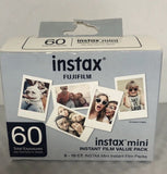 Fujifilm Instax Mini 6-10 Count Instant Film Packs 60 Total Value Pack
