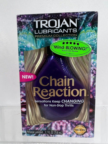 Trojan Chain Reaction Hard To Find Rare 2.7 Ounce Purple Bottle￼ COMBINE SHIP!