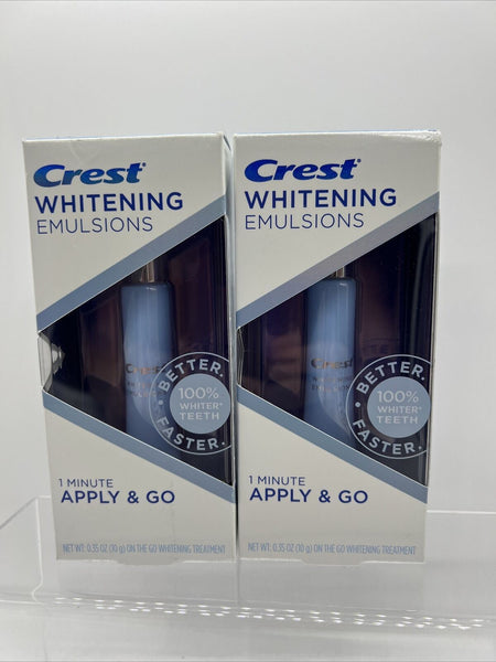 (2) Crest Whitening Emulsions Leave on Whitening Treatment - 0.35 Oz