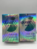 (2) Durex Air Extra Thin Transparent Natural Rubber Latex 10 Condoms 10/26