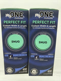 (2) MyONE Custom Fit SNUG Condoms FitCode 49F MixedPleasure Thin Glide 10ct 6/27