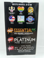 Wet Platinum Lube Silicone based Personal Lubricant Essential Strawberry 3oz
