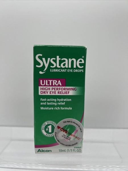 Systane Ultra Lubricant Eye Drops 0.3 oz 10ml 4/23