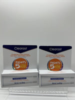 (2) Clearasil Stubborn Acne Control 5 in 1 Spot Treatment Cream 1 oz 1/24