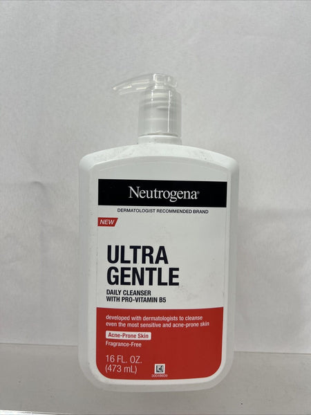 Neutrogena Ultra Gentle Daily Cleanser Acne Prone Skin Pro-Vitamin B5 16oz