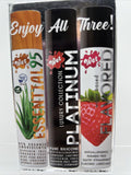 (3) Wet Platinum Lube Silicone based Personal Lubricant Essential Strawberry 3oz