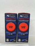 (2) MyONE Custom Fit Super Wide Condoms FitCode 64j Thin Glide 10ct 6/27