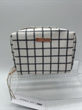 Conair Sophia joy Zipper Case makeup bag Black Grey White Plaid 6”