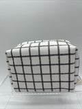 Conair Sophia joy Zipper Case makeup bag Black Grey White Plaid 6”
