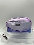 Scunci Zipper Case makeup bag Pink Purple White Tie Die Ombre 6”