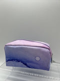 Scunci Zipper Case makeup bag Pink Purple White Tie Die Ombre 6”