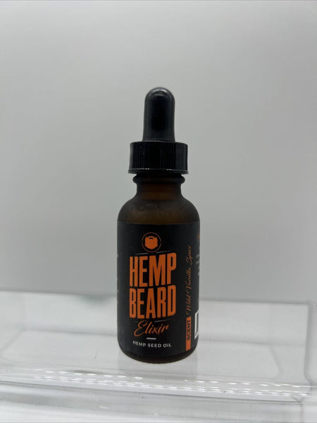 Wild Willies Hemp Beard Elixir Fuller Look Hemp Seed Oil Vanilla Spice 1oz