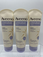 (3) AVEENO Stress Relief Moisturizing Lotion  Calms & Relaxes  2.5 OZ