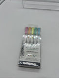 Zebra Mildliner Brush Pen & Marker Fluorescent 5-pk Double Sided Highlighter