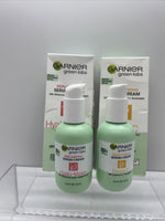 (2) Garnier Replumping Hyalu-Melon & Brightening Pinea-C Serum Cream  2.4 oz