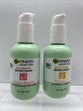 (2) Garnier Replumping Hyalu-Melon & Brightening Pinea-C Serum Cream  2.4 oz