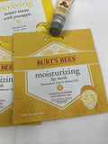 (4) Burt’s Bees Gift Set Moisturizing Lip Mask Reviving Sheet Hand Repair Cream