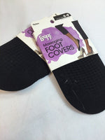 (2) 5-9 L'eggs 2Pk Seamless Nylon Massaging Foot Covers Black Sock