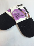 (2) 5-9 L'eggs 2Pk Seamless Nylon Massaging Foot Covers Black Sock