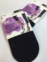 (2) 5-9 L'eggs 2Pk Seamless Nylon Massaging Foot Covers Black Sock