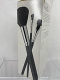 Beauty 360 6 Piece Makeup Brush Vanity Set~Black ~ Eyeshadow Foundation Powder