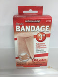 Mueller 3”  Inch Elastic Bandage Antimicrobial Reusable 5.3ft 2clips