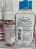 (9) Garnier Gift Set Micellar Cleansing Water Remover 3.4oz Rose Facial Mist