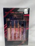 L.A. Colors 5 Metallic Lip Shine Gloss Rose Pink Creamy Set Gift Lot