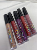 L.A. Colors 5 Metallic Lip Shine Gloss Rose Pink Creamy Set Gift Lot