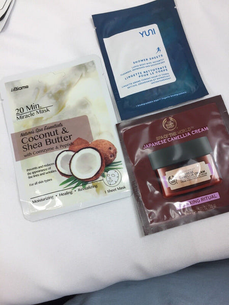 (3) Spa OfThe World Japanese Camellia Cream Lebiome sheet mask Yuni Shower Sheet