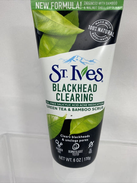 St. Ives Blackhead Clearing Green Tea Bamboo Scrub Acne Medication 6oz
