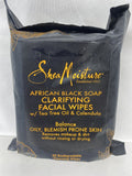 Shea Moisture African Black Soap Tea Tree Oil Calendula Facial Wipes 30 Pack