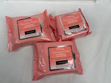 (3) Neutrogena Pink Grapefruit Oil-Free Cleansing 25 Wipes Acne Prone Skin