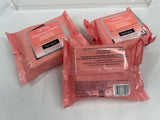(3) Neutrogena Pink Grapefruit Oil-Free Cleansing 25 Wipes Acne Prone Skin