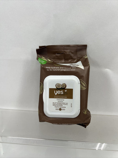 Yes To Coconut Hydrate Restore Cleansing Wipe Towelette 30 Count