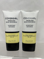 (2) Covergirl TruBlend Base Business Everyday Defense Skin Primer 1oz