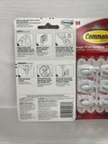 (2) Command 0.5lb Mini Hooks 17006es  Damage Free Hanging White 6 Hook 8 Strip