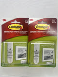 (2) Command 12lb Medium Picture Hanging Strips 17204ES Damage Free 6 Pairs Each