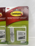 (2) Command 12lb Medium Picture Hanging Strips 17204ES Damage Free 6 Pairs Each