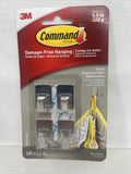 Command 17031SS Stainless Steel Metal Small Hook 0.5 lb. Kitchen Garage  4 pk