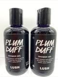 (2) Lush Plum Duff Shower Gel raisin infusion & tangerine oil Purple 3.3oz