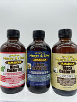 (6) Jamaican Mango & Lime Black Castor Oil Vitamins A D E Peppermint Coconut 4oz