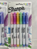 (2) Sharpie S•note 6 Ct Creative Marker Precise Broad Lines Versatile 2-in-1 Tip