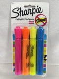 (2) Sharpie Tank Style Highlighters Chisel Tip Assorted 4 Pack With Smear Guard
