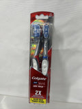 Colgate 360 Optic White Sonic Battery Powered Vibrating Toothbrush Soft, 2ct